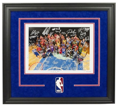 2007-2008 NBA Rookies Signed and Framed 16x20 Photo (40+ Signatures incl Durant)